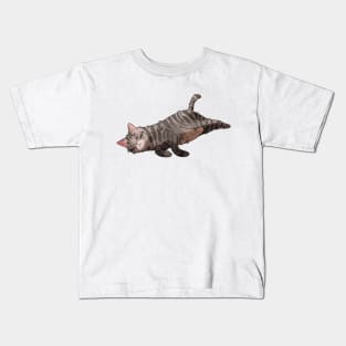 Lazy tabby cat - gift for cat lovers Kids T-Shirt